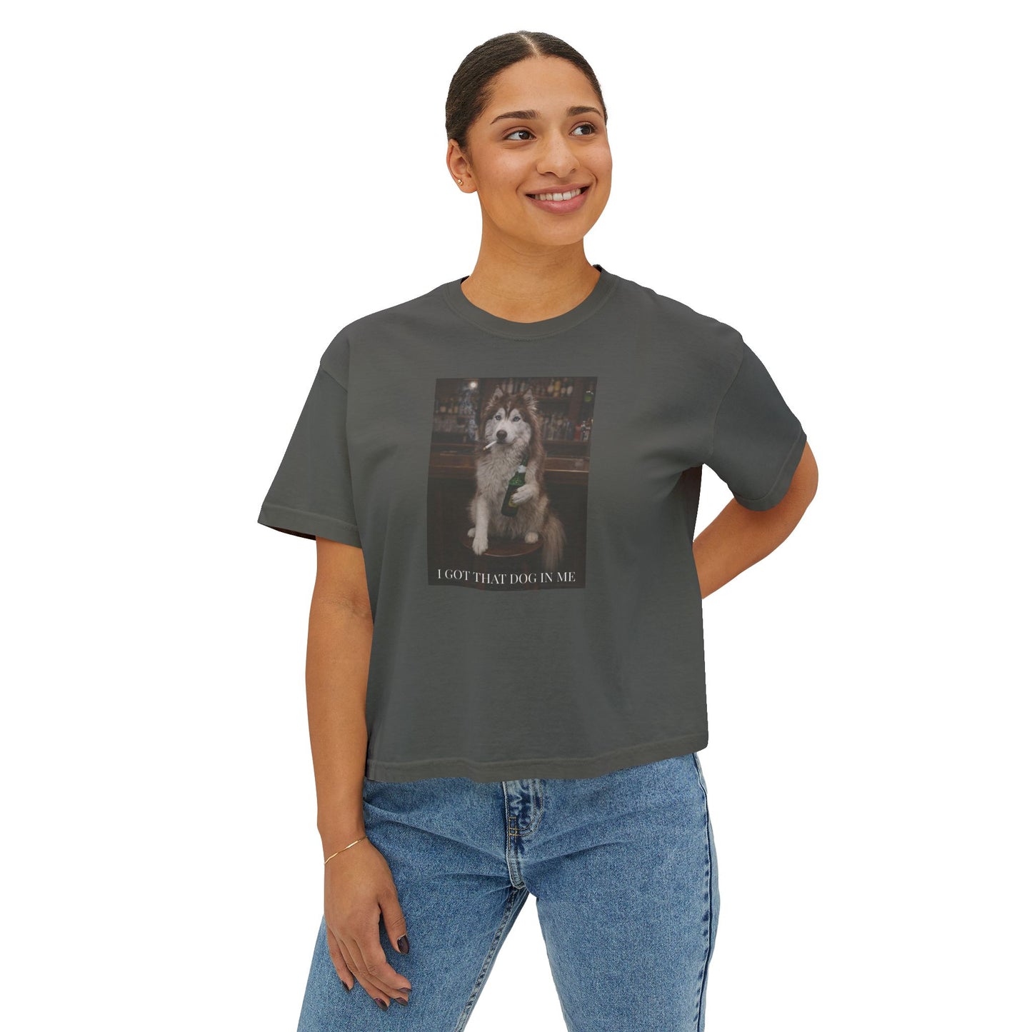 Vintage Bar Dog - Women's Boxy Tee