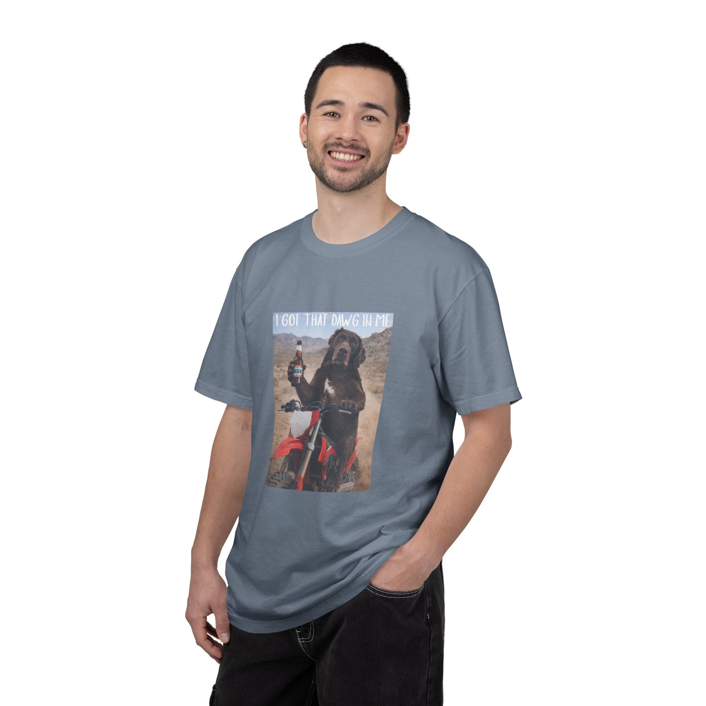 Dog on Dirt Bike T-Shirt — "I Got That Dawg In Me" Graphic Tee